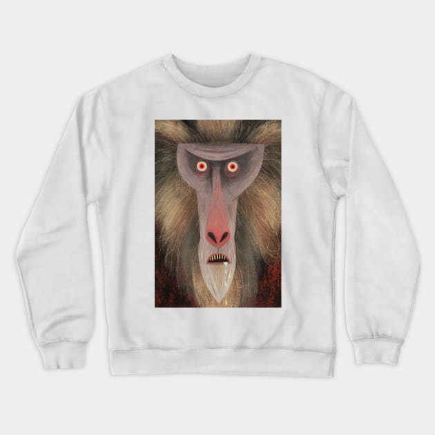 Angry Monkey Crewneck Sweatshirt by Luis San Vicente 